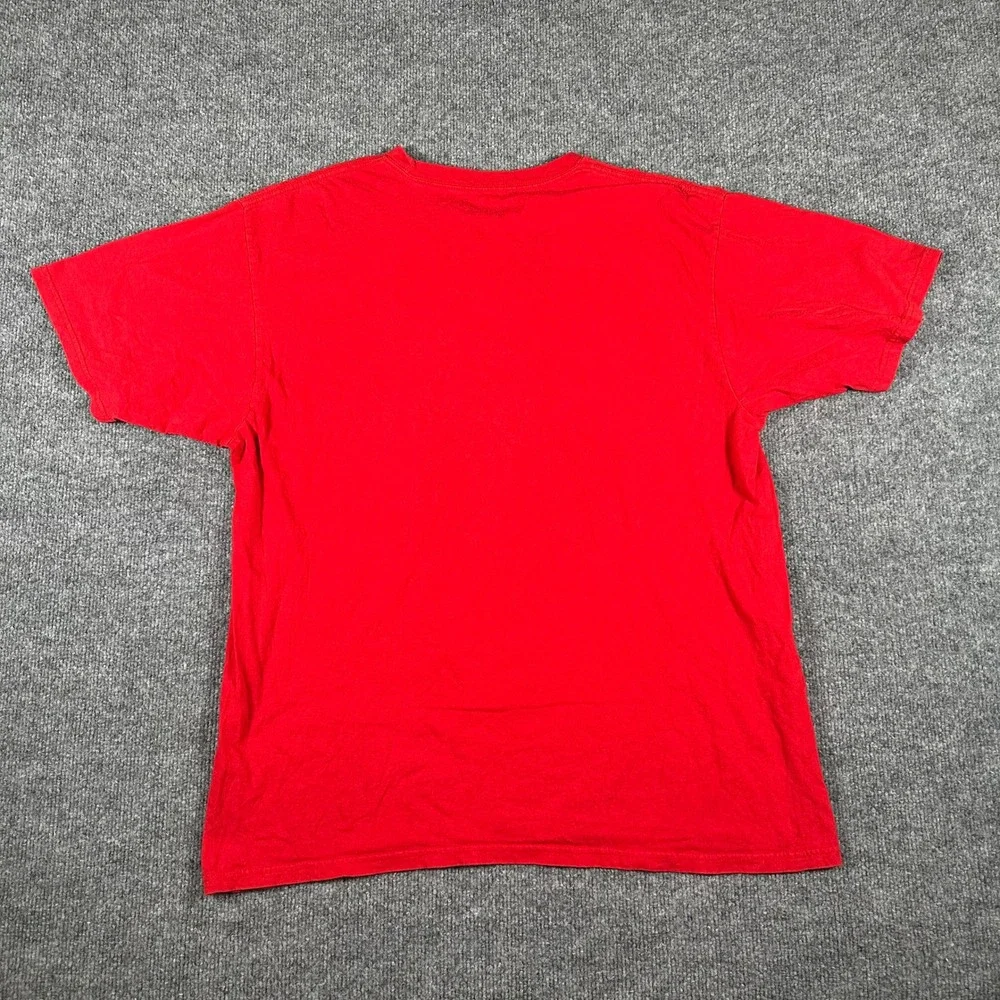 Adidas T-Shirt Mens XL Red Graphic Logo The Go-To Tee Short Sleeve Athletic